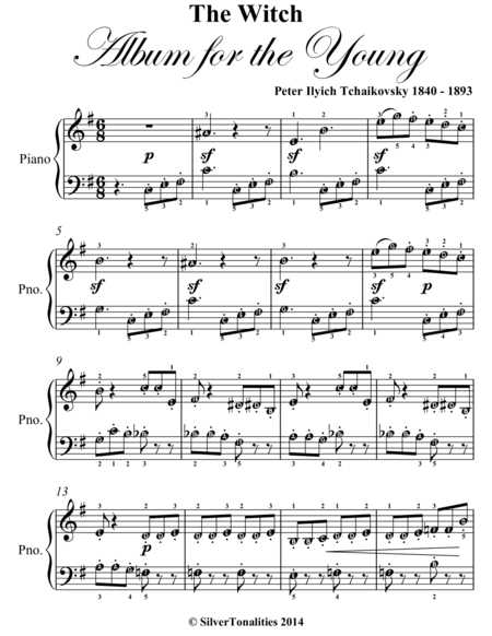 The Witch Opus 39 Number 20 Easy Piano Sheet Music Page 2