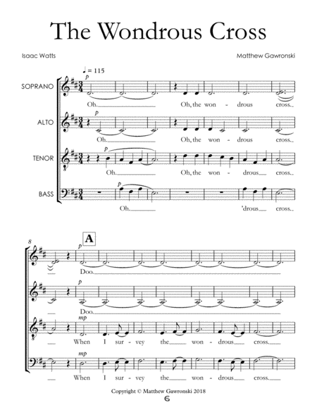 The Wondrous Cross A Cappella Page 2