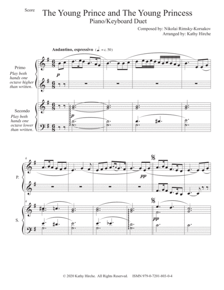 The Young Prince And The Young Princess Piano Keyboard Duet Page 2