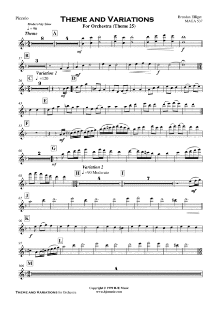 Theme And Variations For Orchestra Page 2