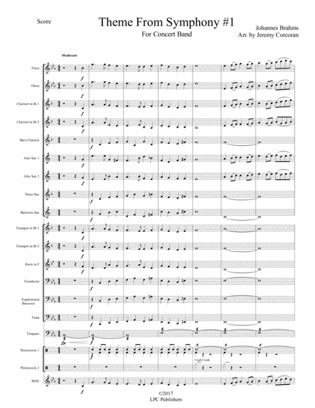 Theme From Brahms Symphony 1 For Concert Band Page 2