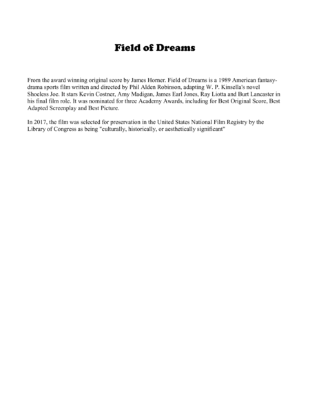 Theme From Field Of Dreams For Brass Quintet Page 2