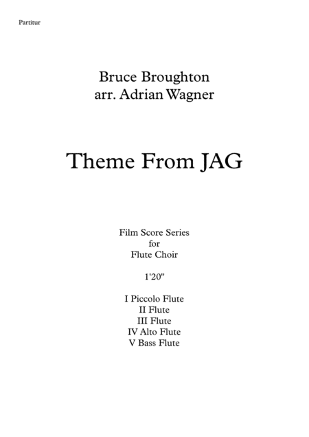 Theme From Jag Bruce Broughton Flute Choir Arr Adrian Wagner Page 2