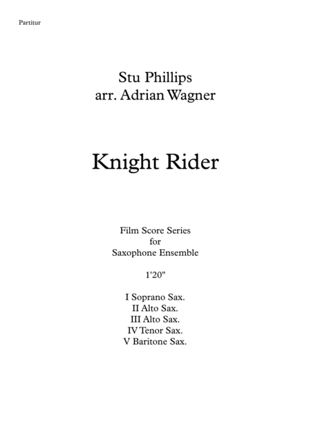 Theme From Knight Rider Saxophone Quintet Arr Adrian Wagner Page 2