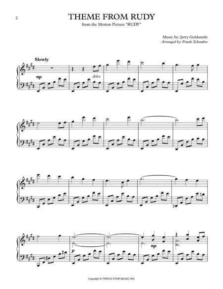 Theme From Rudy From The Motion Picture Rudy Page 2