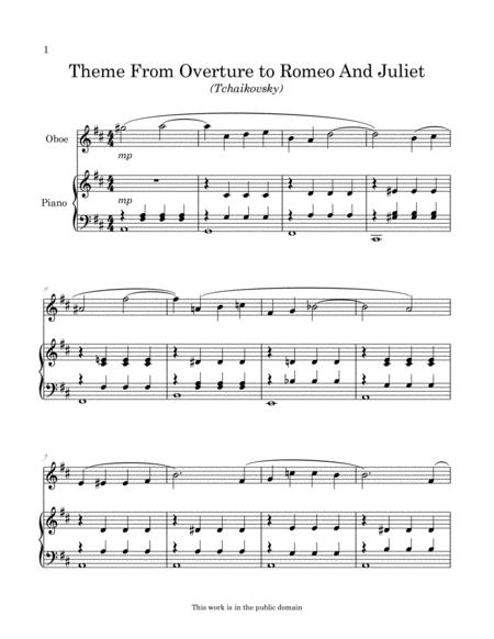 Theme From Tchaikovskys Romeo And Juliet Arranged For Oboe And Piano Page 2