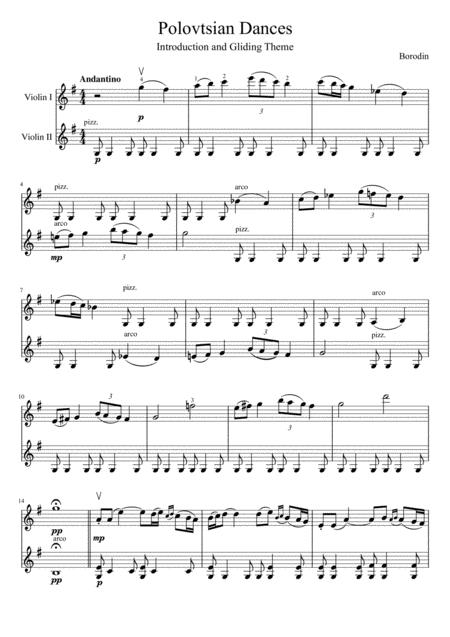 Theme From The Polovtsian Dances Violin Duet Page 2