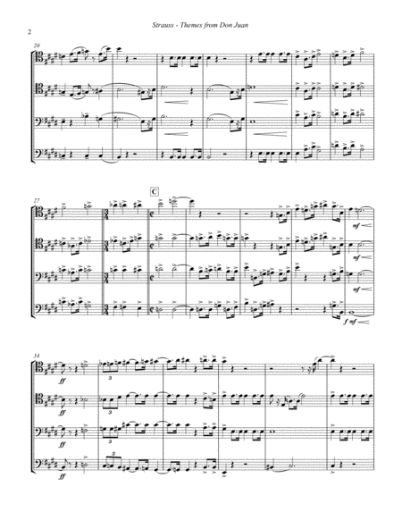 Themes From Don Juan For 4 Part Trombone Choir Page 2