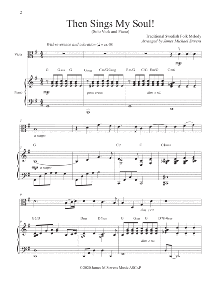 Then Sings My Soul Viola Piano Page 2