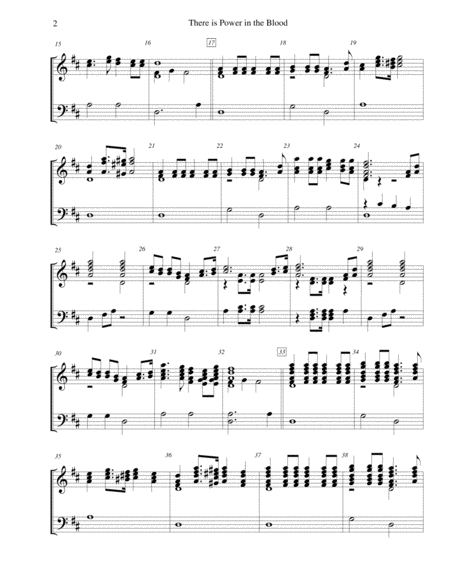 There Is Power In The Blood For 3 Octave Handbell Choir Page 2