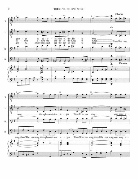 There Will Be One Song 4 Part Male Voices Piano Accompanyment Page 2