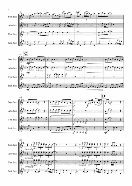 Thinking Out Loud By Ed Sheeran Saxophone Quartet Satb Page 2