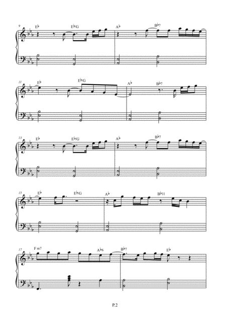 Thinking Out Loud Easy Piano Solo In 3 Keys With Chords Page 2