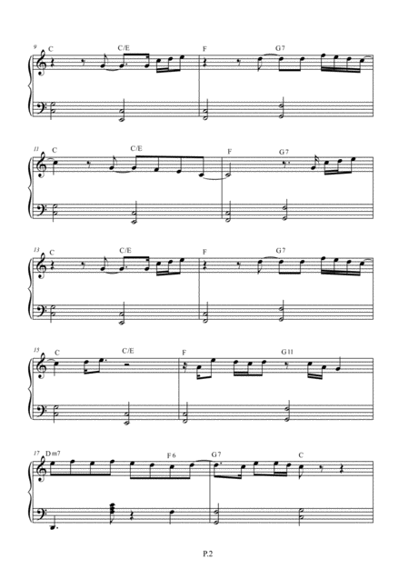 Thinking Out Loud Easy Piano Solo In C Key With Chords Page 2