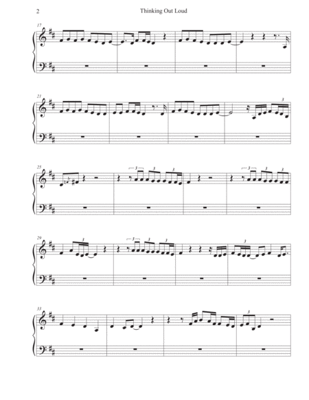 Thinking Out Loud Original Key Piano Page 2