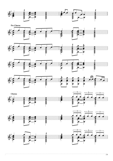 Thinking Out Loud Solo Guitar Score Page 2