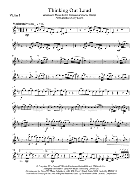 Thinking Out Loud String Duo For String Duo Page 2