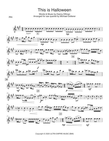 This Is Halloween For Sax Quartet Page 2