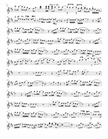 This Is Me Original Key Violin Page 2