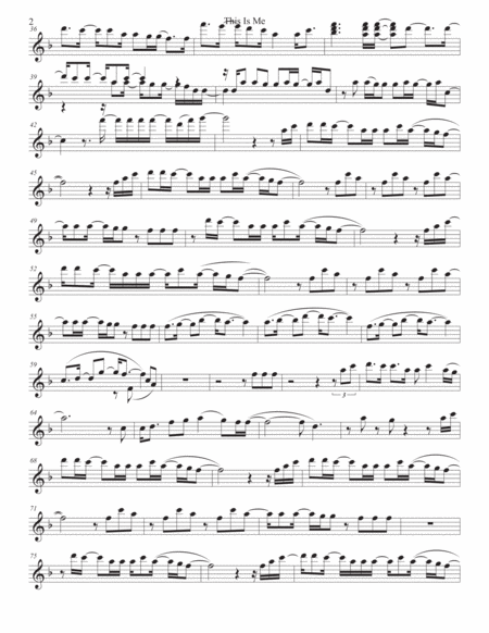 This Is Me The Greatest Showman Flute Page 2