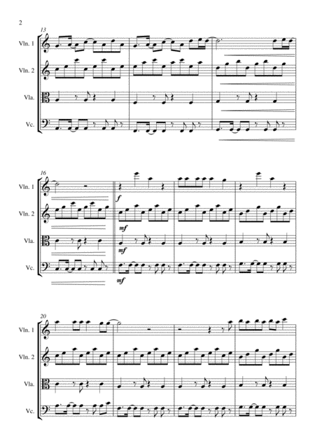 This Is What You Came For By Calvin Harris Featuring Rhianna For String Quartet In A Minor Page 2