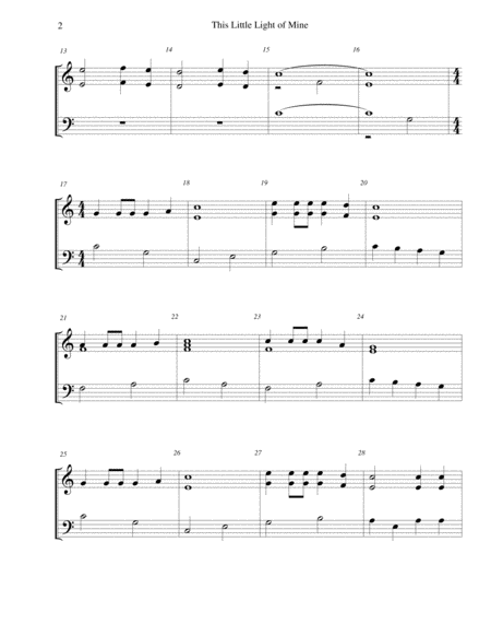 This Little Light Of Mine 3 Octave Handbell Choir Page 2