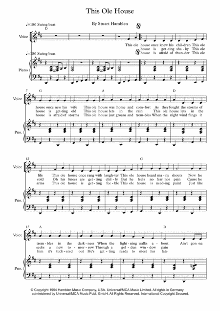 This Ole House Ssa Saa Choir And Piano Page 2