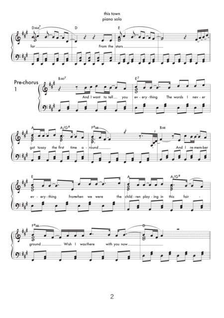 This Town Piano Solo Page 2