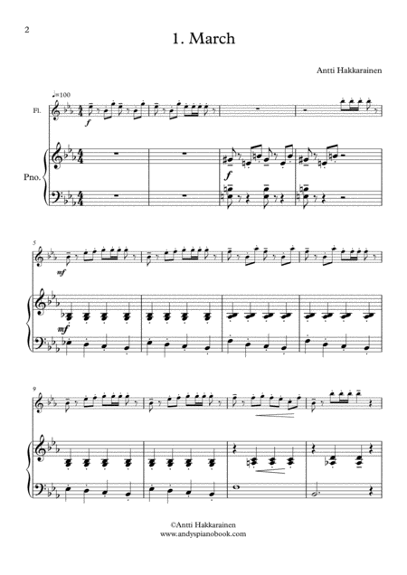 Three Easy Pieces For Flute And Piano Page 2