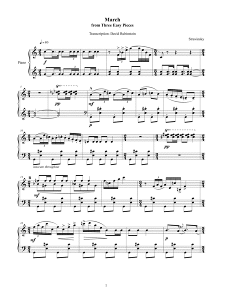 Three Easy Pieces Piano Transcription Page 2