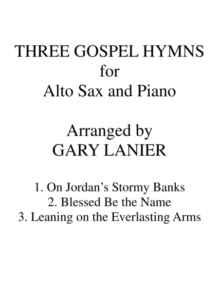 Three Gospel Hymns Duets For Alto Sax Piano Page 2