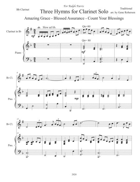 Three Hymns For Clarinet Solo W Piano Page 2