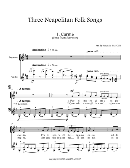 Three Neapolitan Folk Songs Page 2