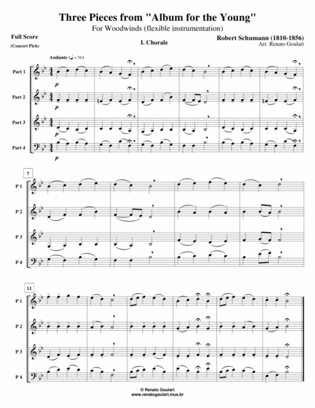 Three Pieces From Album For The Young R Schumann Full Score And Parts Page 2