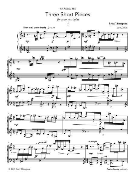 Three Short Pieces For Solo Marimba Page 2