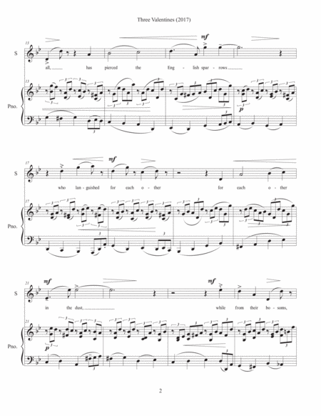 Three Valentines 2017 For Soprano And Piano Page 2