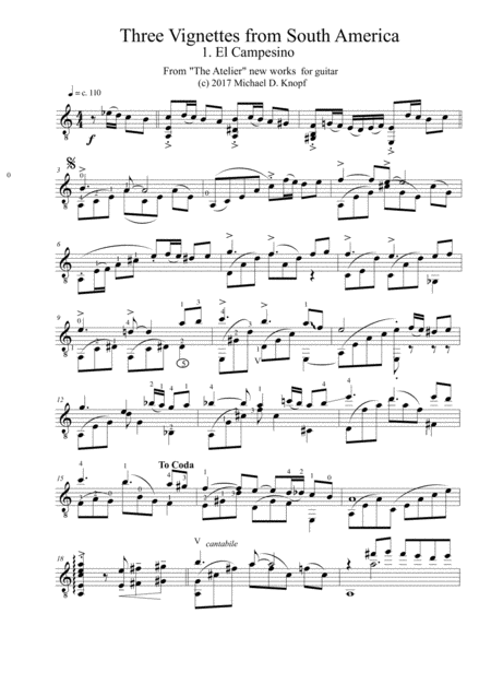 Three Vignettes From South America For Solo Guitar Page 2