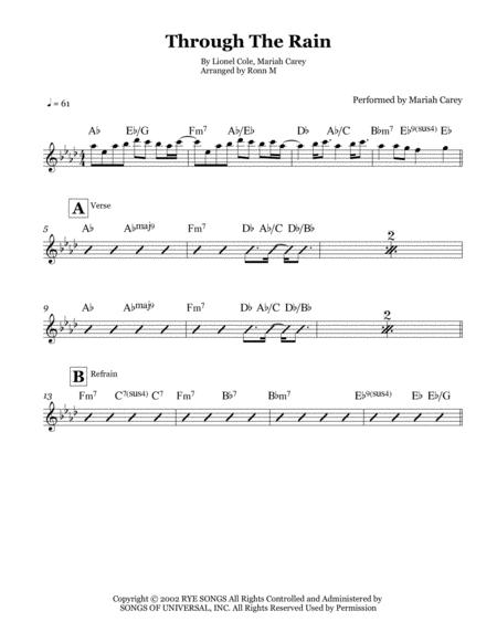 Through The Rain Performed By Mariah Carey Page 2