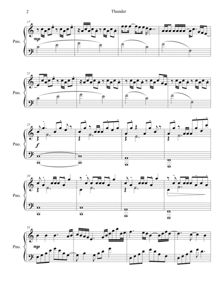 Thunder Piano Solo Page 2