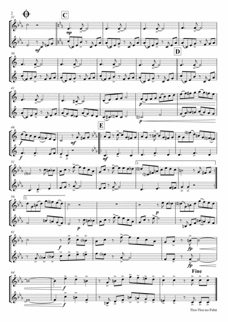 Tico Tico No Fub Choro Duet Trumpet Page 2