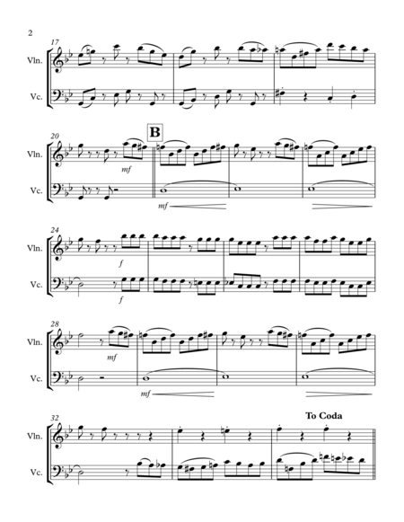 Tico Tico No Fuba Violin Cello Duet Page 2