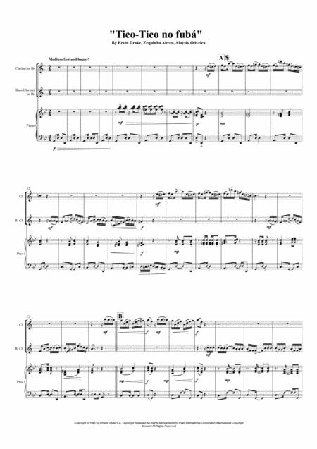 Tico Tico Tico Tico No Fuba For Bb Bb Bass Clarinet Piano Page 2