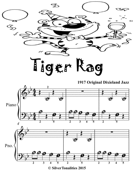 Tiger Rag Beginner Piano Sheet Music Tadpole Edition Page 2