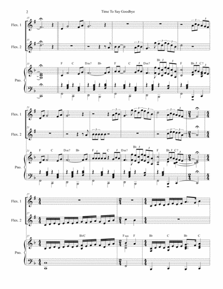 Time To Say Goodbye Duet For Flexible Instrumentation Page 2