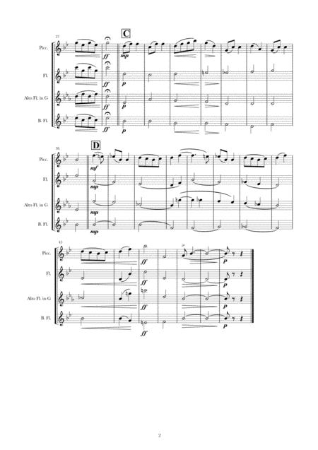 To A Wild Rose By Edward Macdowell Arranged For Mixed Flute Quartet Page 2