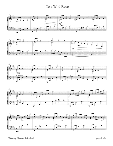 To A Wild Rose Piano Solo Page 2