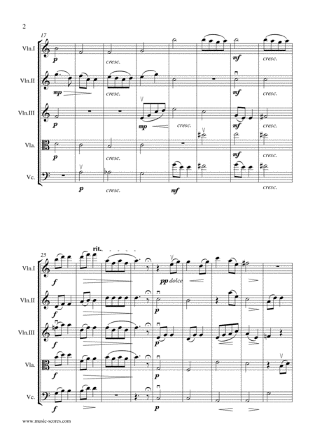 To A Wild Rose String Quintet Page 2