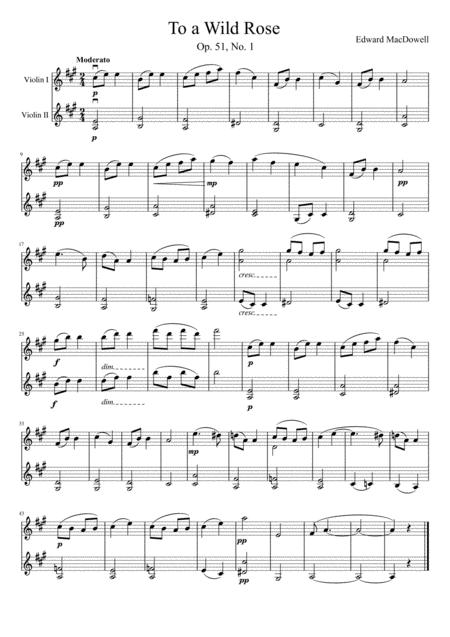 To A Wild Rose Violin Duet Page 2