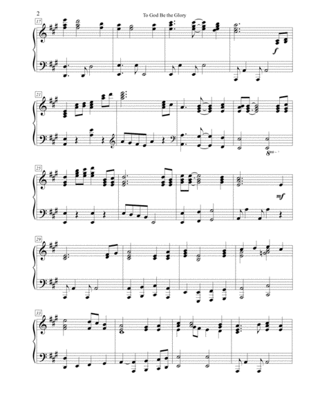 To God Be The Glory Piano Solo Page 2