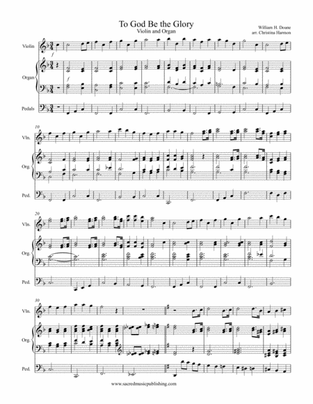 To God Be The Glory Violin And Organ Page 2